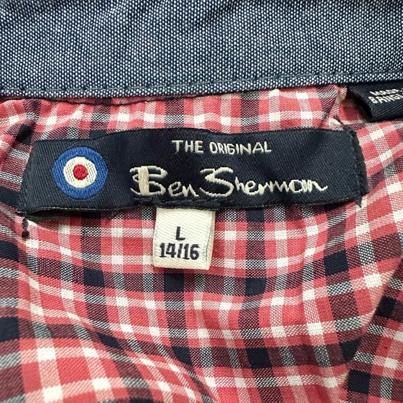 Ben Sherman | Plaid Short Sleeve Polo (L) - Picture 3 of 4